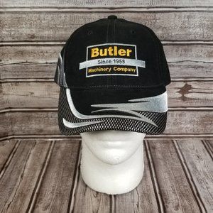 Butler Machinery Company 50 Years Black Silver Strapback ASI Brand Hat Cap NWOT